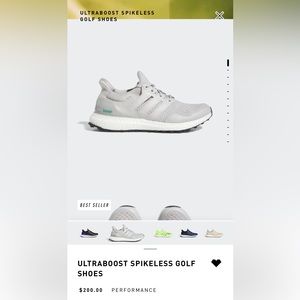 Size 10 Adidas Ultraboost Spikeless Golf Shoes